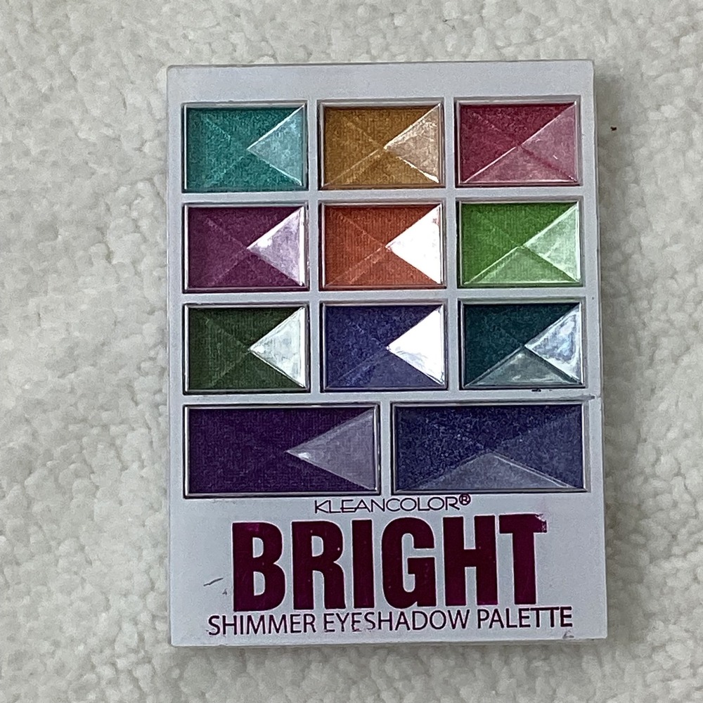 KleanColor Bright Shimmer Eyeshadow Palette 12 Shades New Y2K Glam Festival - Picture 6 of 9
